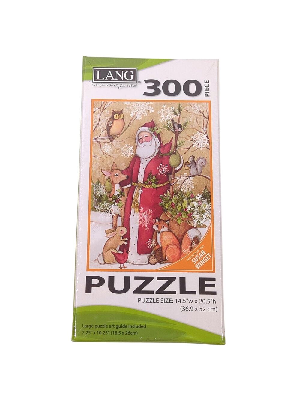 Lang 300 Pc Jigsaw Puzzle Woodland Animals Santa Claus Christmas New Sealed